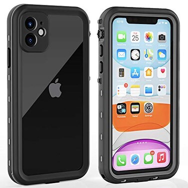 ZWWADR for iPhone 11 Waterproof Case with Screen Protector Full Body Protector Shockproof Dustproof Dirtproof Heavy Duty IP68 Waterproof Case for iPhone 1161inch Clear