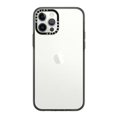 CASETiFY Compact iPhone 12 iPhone 12 Pro Case 2X Military Grade Drop Tested 4ft Drop Protection Clear Black