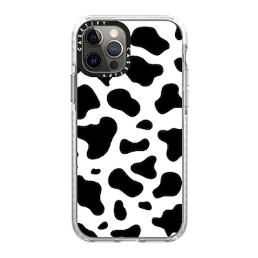 CASETiFY Impact Case for iPhone 1212 Pro Cow Print Clear Frost