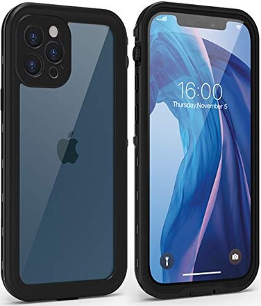 ibelief Waterproof Case Designed for iPhone 12 Pro 61 inchFull Body Sealed Cover with Built in Screen ProtectorIP68 Waterproof Shockproof Clear Rugged CaseBlack