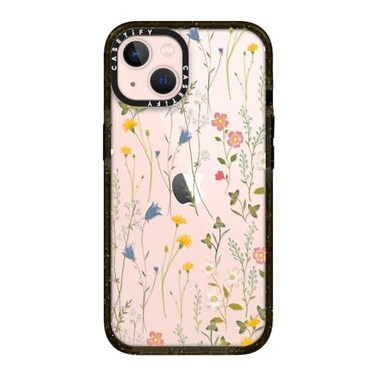 CASETiFY Impact iPhone 13 Case 66ft Drop Protection Dreamy Floral Pattern Clear Black