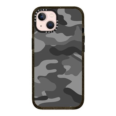 CASETiFY Impact iPhone 13 Case 66ft Drop Protection Camo Grey Clear Black