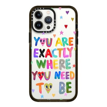 CASETiFY Impact iPhone 13 Pro Max Case 66ft Drop Protection You are Exactly Clear Black