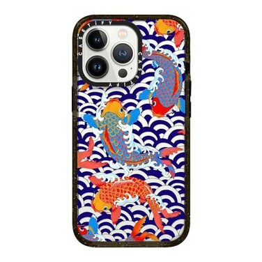 CASETiFY Impact iPhone 13 Pro Case 66ft Drop Protection Koi Fish Japanese Clear Black
