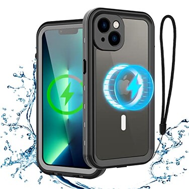 Transy Waterproof Phone Case Compatible with iPhone 13 IP68 Waterproof Shockproof DustProof Phone Case with Built in Screen Protector Full Body Protective Case Clear iPhone 13