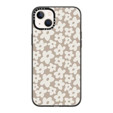 CASETiFY Compact iPhone 14 Plus Case 4 ft 2X Military Grade Drop ProtectionSlimLightweight Natural Flower Clear Black