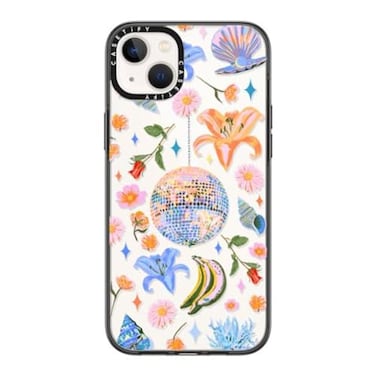 CASETiFY Compact iPhone 14 Plus Case 4 ft 2X Military Grade Drop ProtectionSlimLightweight Disco Magic Clear Black