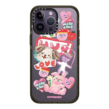 CASETiFY Impact iPhone 14 Pro Max Case 4X Military Grade Drop Tested 82ft Drop Protection SLOWCOASTER Sticker Clear Black