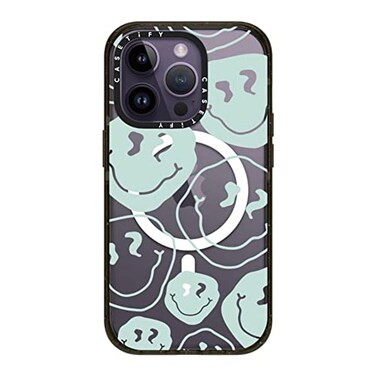 CASETiFY Impact iPhone 14 Pro Case 4X Military Grade Drop Tested 82ft Drop ProtectionCompatible with Magsafe Aqua Transparent Clear Black