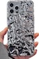 DIMEIYA Compatible with iPhone 14 Pro Case Tin Foil Pleated Luxury Designer Electroplated Silver Chrome Hearts Case for Silicone Slim Fit Soft TPU Case for iPhone 14 ProSilver