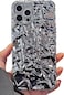 DIMEIYA Compatible with iPhone 14 Pro Case Tin Foil Pleated Luxury Designer Electroplated Silver Chrome Hearts Case for Silicone Slim Fit Soft TPU Case for iPhone 14 ProSilver