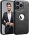 SOUTEM PU Leather Case for iPhone 14 ProFull Camera Lens Protection CoverPU Leather Slim Luxury Business NonSlip Grip Rugged Shockproof Full Body Protective Case for iPhone 14 ProBlack