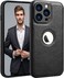 SOUTEM PU Leather Case for iPhone 14 ProFull Camera Lens Protection CoverPU Leather Slim Luxury Business NonSlip Grip Rugged Shockproof Full Body Protective Case for iPhone 14 ProBlack