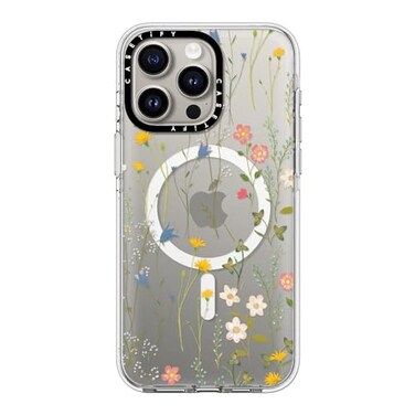 CASETiFY Clear iPhone 15 Pro Max Case Not Yellowing 66 ft 3X Military Grade Drop ProtectionMagsafe Dreamy Floral Pattern Clear