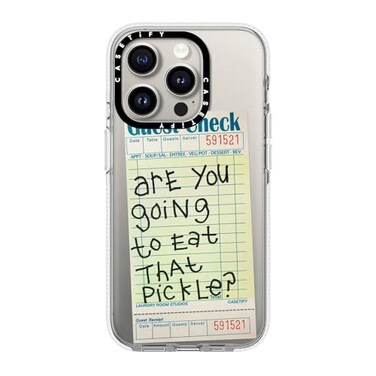 CASETiFY Clear iPhone 15 Pro Case Not Yellowing 66 ft 3X Military Grade Drop ProtectionMagsafe The Pickle Case Clear