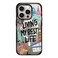CASETiFY Impact iPhone 15 Pro Case 4X Military Grade Drop Tested 82ft Drop ProtectionCompatible with Magsafe Art Prints Travel Lover by Nawara Studio Clear Black