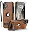 WTCASE Magnetic for iPhone 16 Plus Leather CaseBuiltin Invisible Stand Compatible with Magsafe Protective Slim Kickstand Phone Cover Compatible with iPhone 16 Plus 2024 67 Brown