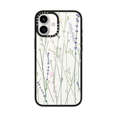 CASETiFY Compact iPhone 16 Plus Case 4 ft 2X Military Grade Drop ProtectionSlimLightweight Gigi Garden Florals Clear Black