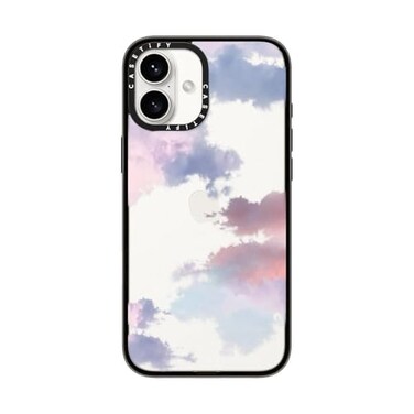 CASETiFY Compact iPhone 16 Plus Case 4 ft 2X Military Grade Drop ProtectionSlimLightweight Clouds Clear Black