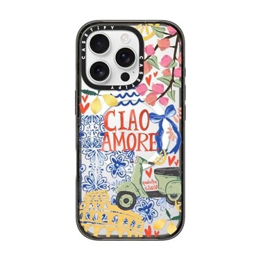 CASETiFY Impact Case for iPhone 16 Pro Slim 82 ft 4X Military Grade Drop ProtectionCompatible with Magsafe Ciao Amore Clear Black