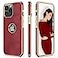 LOHASIC for iPhone 14 Pro Max Cases Women PU Leather Business Luxury Phone Cover with Logo Cutout Thin Highend Designer Soft NonSlip Cases for iPhone 14 Pro Max2022 67 5G Red