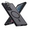 MAKAVO Translucent Matte for Samsung Galaxy S22 Ultra Case Compatible with MagSafe Slim Thin Magnetic Cover with Camera Lens Protector Shockproof Phone Shell Black