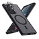 MAKAVO Translucent Matte for Samsung Galaxy S22 Ultra Case Compatible with MagSafe Slim Thin Magnetic Cover with Camera Lens Protector Shockproof Phone Shell Black