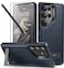 WTCASE Strong Magnetic for Samsung Galaxy S25 Ultra Case LeatherCompatible with MagSafe Slim Adjustable Kickstand Phone Case for Samsung S25 Ultra Blue