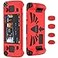 JimysCo Compatible with Steam Deck OLED LCD Standing Protective Case Thickening Silicone Accessories Protector Soft Cover Skin Shell with 2 Pairs Thumb Grips Full Protection for Valve Stream Deck Red
