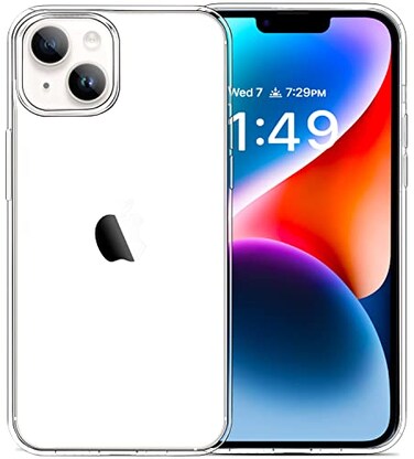 JJGoo Compatible with iPhone 14 Case Clear Soft Shockproof Protective Slim Thin Phone Bumper Cover Transparent Phone Case