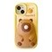 QoKcoahn Case Compatible with iPhone 13Cute 3D Kawaii Funny Cartoon Capybara Blowing Bubbles Cover for Women Girls Soft Silicone Gel Drop Protector