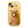 QoKcoahn Case Compatible with iPhone 15 Pro MaxCute 3D Kawaii Funny Cartoon Capybara Blowing Bubbles Cover for Women Girls Soft Silicone Gel Drop Protector