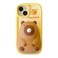 QoKcoahn Case Compatible with iPhone 15 Pro MaxCute 3D Kawaii Funny Cartoon Capybara Blowing Bubbles Cover for Women Girls Soft Silicone Gel Drop Protector