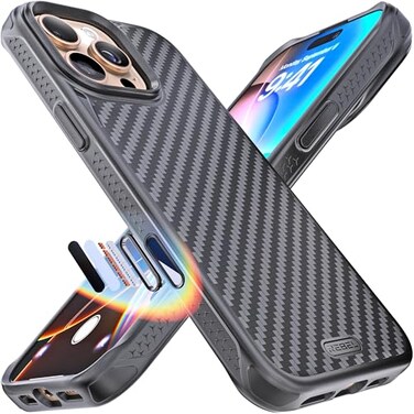 REBEL Case for iPhone 16 Pro Max Gen6 Aramid Fiber Strong MagSafe Compatible Grippy Sides Shockproof Corners Metal Lens Buttons Upgraded Protective Design 69 Inch Phone 2024 Black