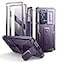Dexnor for Samsung Galaxy S24 Ultra Case with Builtin Slide Camera Cover Screen Protector Kickstand Shockproof Rugged Case FullBody Bumper Protective Cover for Galaxy S24 Ultra 2024Purple