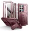 Dexnor for Samsung Galaxy S24 Ultra Case with Builtin Slide Camera Cover Screen Protector KickstandShockproof Rugged Case FullBody Bumper Protective Cover for Galaxy S24 Ultra 2024Maroon Red