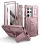 Dexnor for Samsung Galaxy S24 Ultra Case with Builtin Slide Camera Cover Screen Protector KickstandShockproof Rugged Case FullBody Bumper Protective Cover for Galaxy S24 Ultra 2024Peony Pink