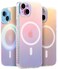 LONLI Hue for iPhone 15 Plus Case Dynamic PrismGlow ColorShift Iridescent Phone Cover Slim ShockAbsorbing Compatible with MagSafe Magnetic Wireless Charging