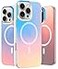 LONLI Hue for iPhone 16 Pro Case Dynamic PrismGlow ColorShift Iridescent Phone Cover Slim ShockAbsorbing Compatible with MagSafe Magnetic Wireless Charging