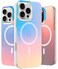 LONLI Hue for iPhone 16 Pro Case Dynamic PrismGlow ColorShift Iridescent Phone Cover Slim ShockAbsorbing Compatible with MagSafe Magnetic Wireless Charging