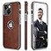 LOHASIC for iPhone 14 Plus Case Leather Soft Classic Designer Cover with Logo Cutout Slim Aesthetic Minimalist i Phone 14 Plus Case Thin Elegant Cover para iPhone 14 Plus for Men Women Brown