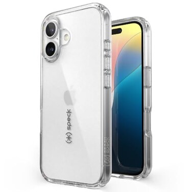 Speck Clear iPhone 16 Slim Phone Case GemShell Crystal Clear