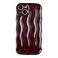 Caseative for iPhone 13 CaseWater Ripple Pattern Curly Wave Frame Soft Phone Case Wine Red