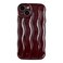 Caseative for iPhone 13 CaseWater Ripple Pattern Curly Wave Frame Soft Phone Case Wine Red