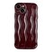 Caseative for iPhone 13 CaseWater Ripple Pattern Curly Wave Frame Soft Phone Case Wine Red