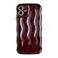 Caseative for iPhone 12 CaseWater Ripple Pattern Curly Wave Frame Soft Phone Case Wine Red