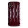 Caseative for iPhone 12 CaseWater Ripple Pattern Curly Wave Frame Soft Phone Case Wine Red
