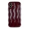 Caseative for iPhone 12 CaseWater Ripple Pattern Curly Wave Frame Soft Phone Case Wine Red