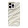 Caseative for iPhone 14 Pro Max CaseWater Ripple Pattern Curly Wave Shape Soft Phone Case White