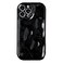 Caseative for iPhone 13 Pro Max CaseWater Ripple Wave Meteorite Bubble Chrome Plating Soft Phone Case Black